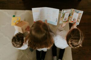 children reading stories